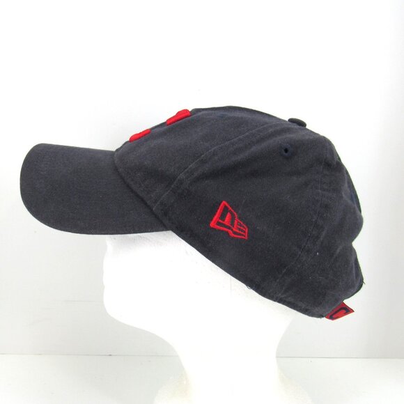 Cleveland Indians New Era Embroidered C Logo Men's Black Adj Strap Back Cap Hat - Picture 3 of 8